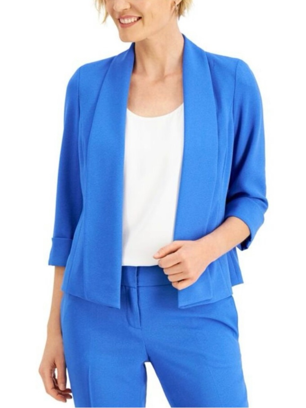 Jasper Blue Blazer Jacket XS NWT Open Front Office Career Wear